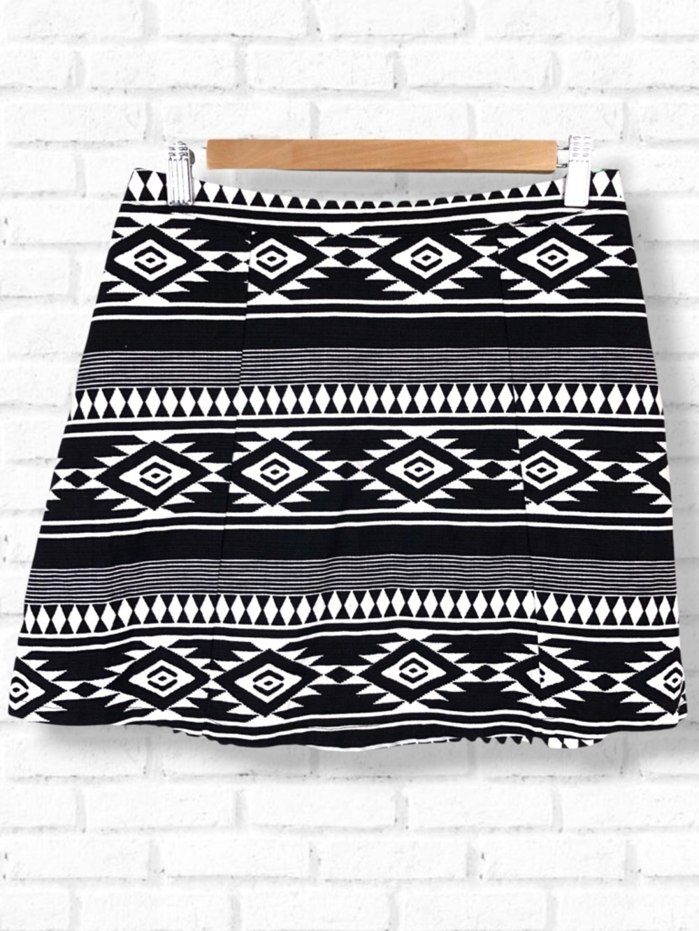 Hollister Aztec Boho Striped Tribal Printed A Line High Rise Skater Mini Skirt